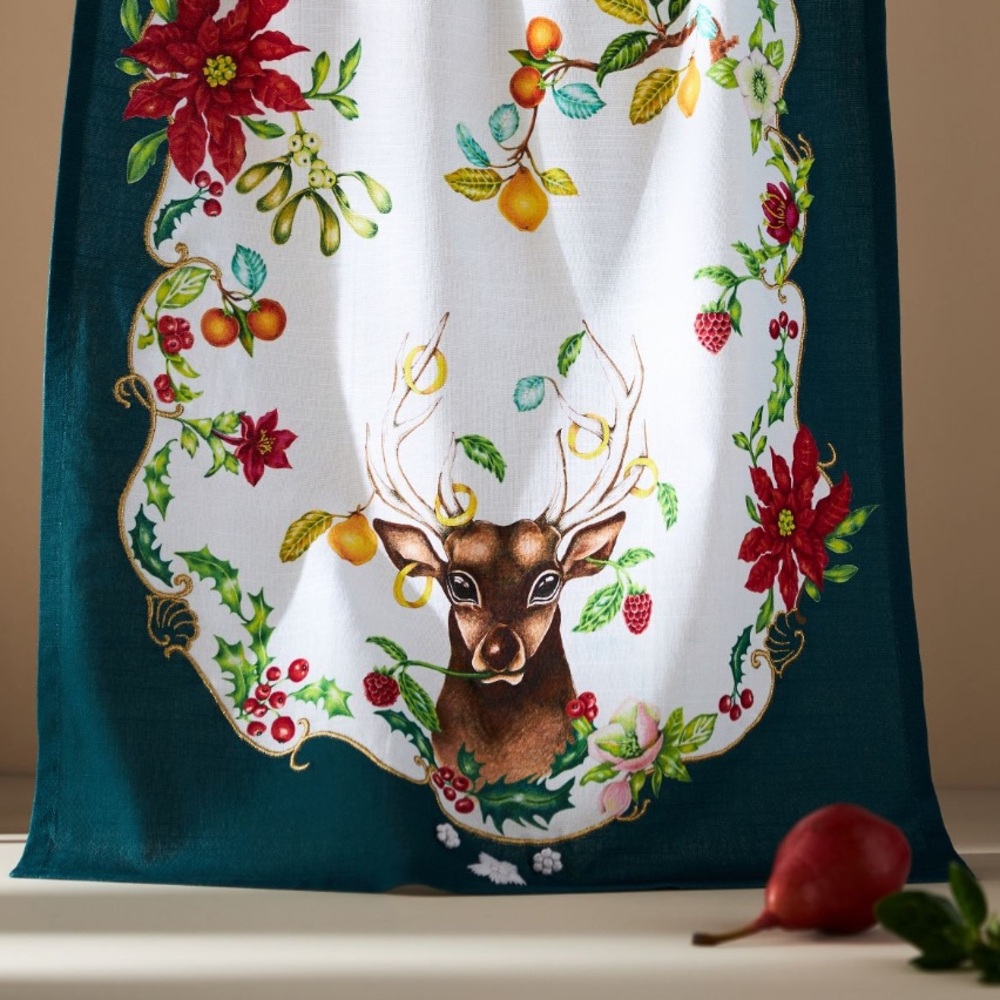 Lou Rota 12 days of Christmas dish towel
